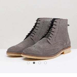 ASOS Brogue Suede Boots
